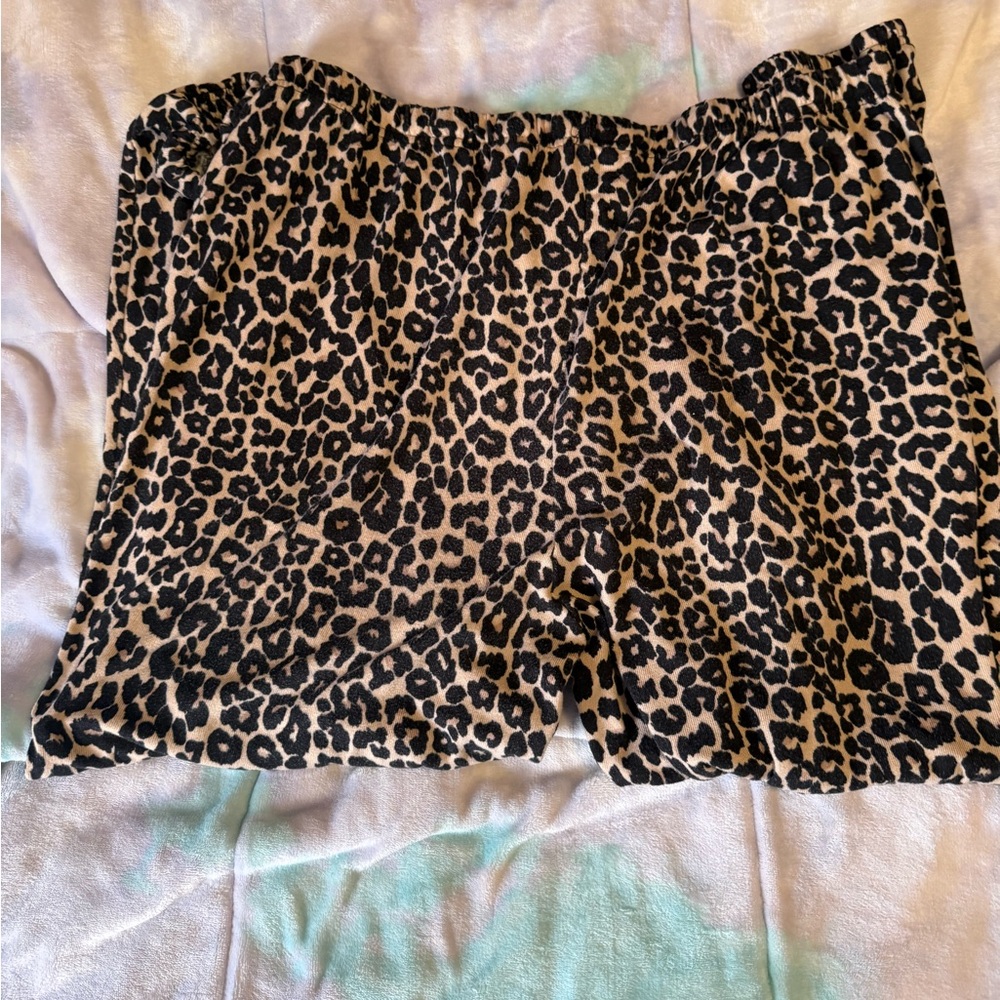 Fred David Leopard Print Drawstring Pants in Tan … - image 3